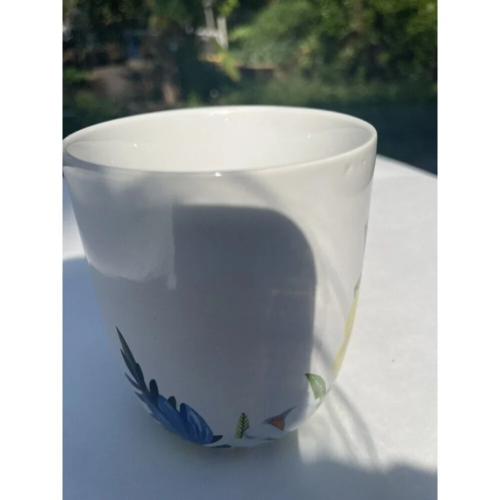 Pier 1 Savannah Floral Mug Coffee Tea Cup Earthenware Flower New